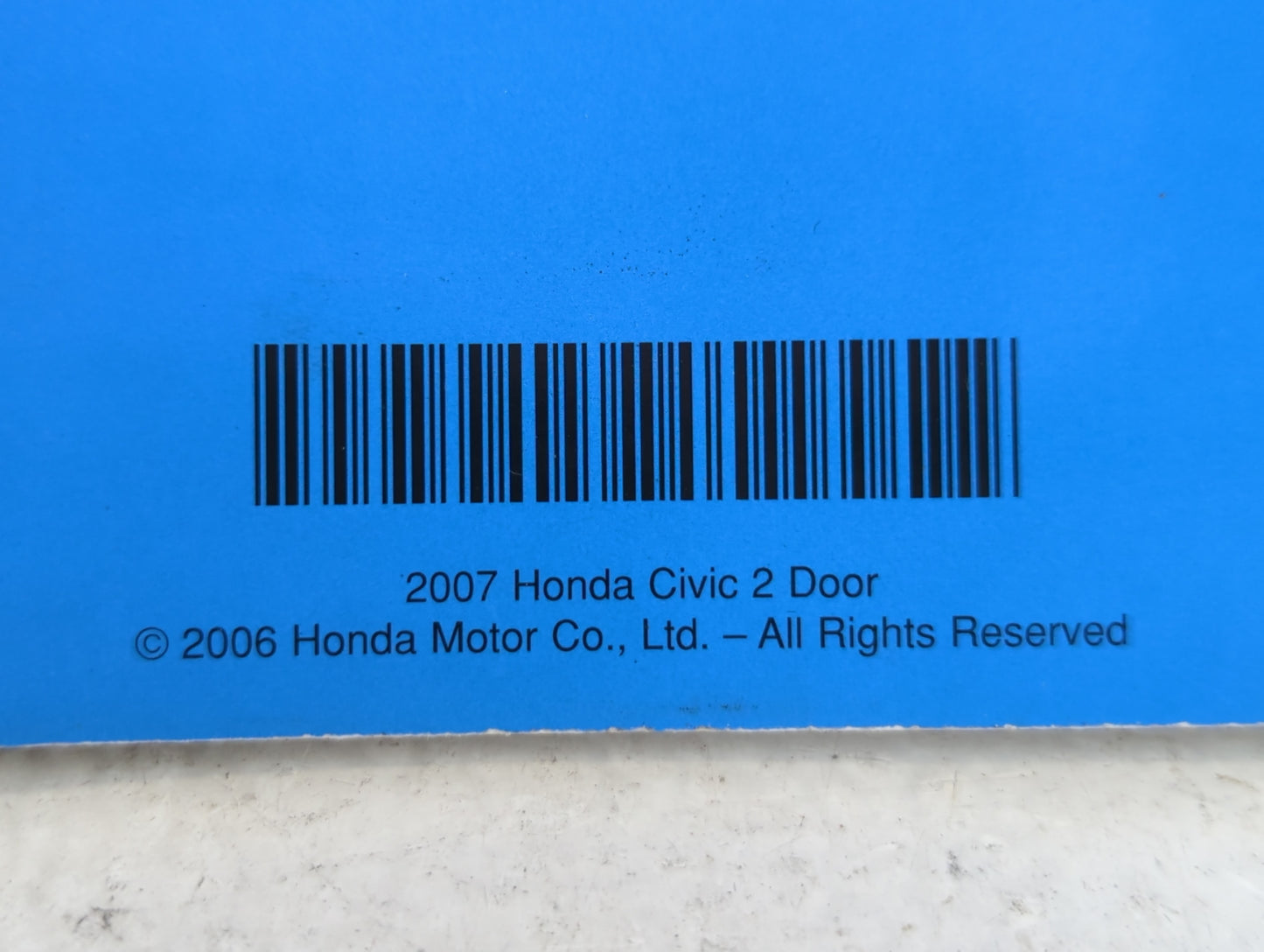 2007 Honda Civic Owners Manual Book Guide P/N:00X31-SVA-6110 31SVA611 OEM Used Auto Parts - Oemusedautoparts1.com