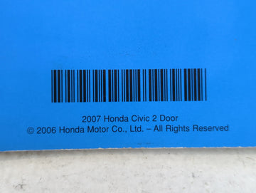 2007 Honda Civic Owners Manual Book Guide P/N:00X31-SVA-6110 31SVA611 OEM Used Auto Parts