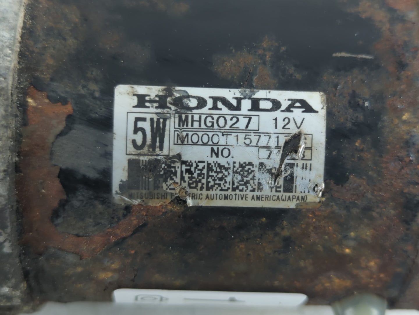 2007-2010 Honda Odyssey Car Starter Motor Solenoid OEM P/N:M000T15771 MHG027 Fits Fits 2007 2008 2009 2010 OEM Used Auto Par