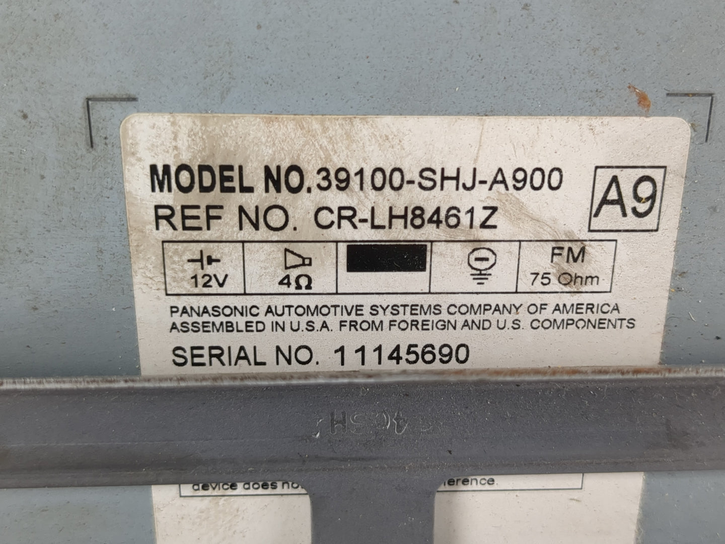 2005-2010 Honda Odyssey Radio AM FM Cd Player Receiver Replacement P/N:39100-SHJ-A900 Fits Fits 2005 2006 2007 2008 2009 201