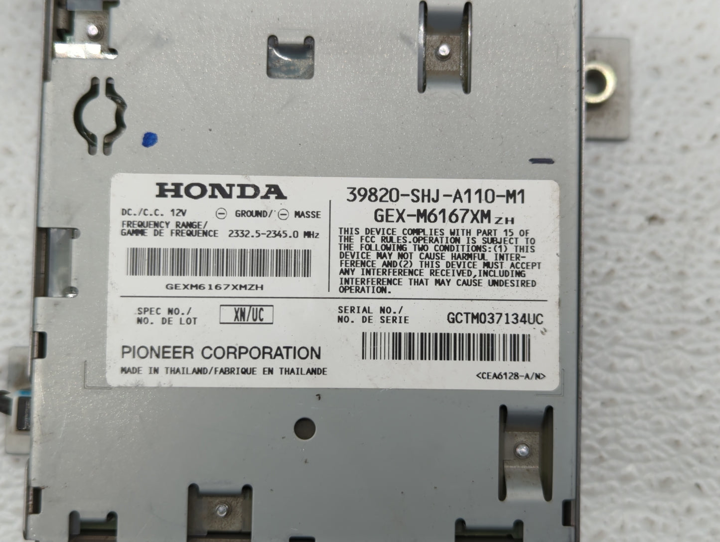 2007-2010 Honda Odyssey Radio AM FM Cd Player Receiver Replacement P/N:39820-SHJ-A110-M1 Fits Fits 2007 2008 2009 2010 OEM U