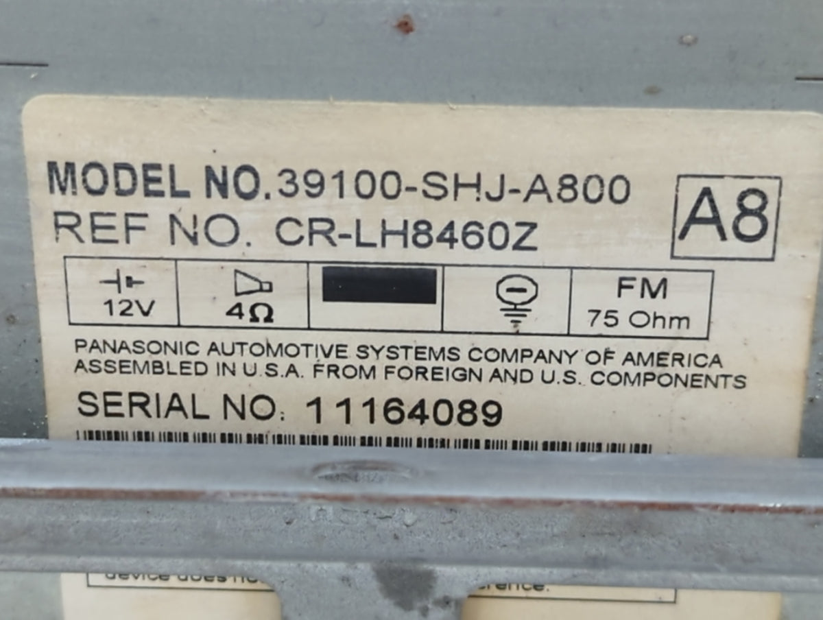 2005-2010 Honda Odyssey Am Fm Cd Player Radio Receiver 510774 - Oemusedautoparts1.com