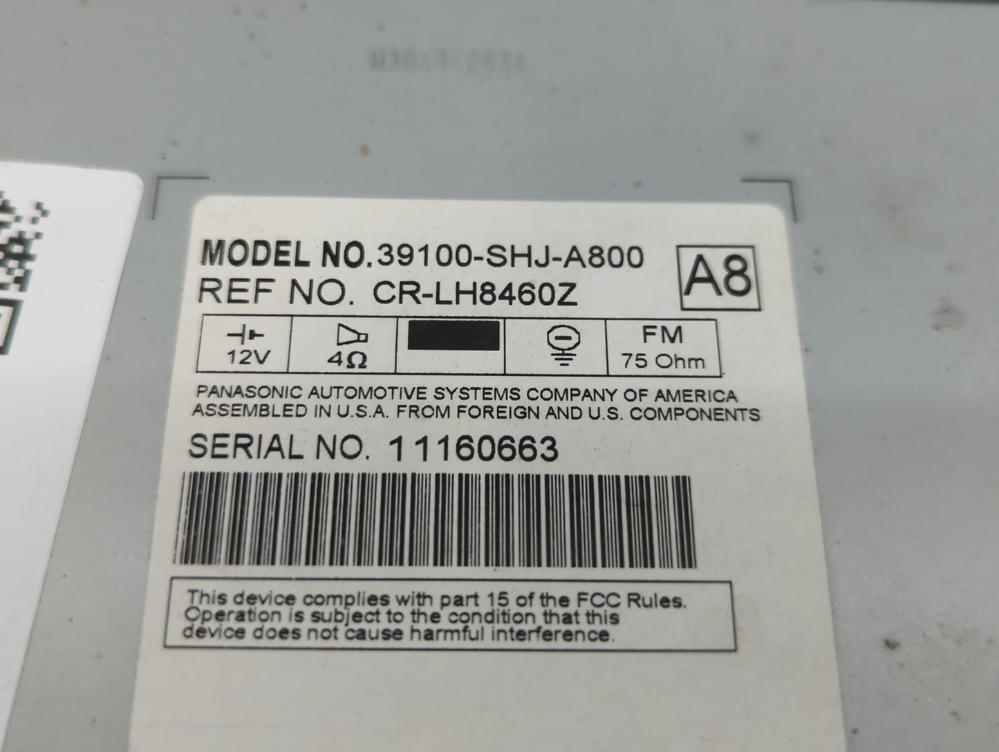 2005-2010 Honda Odyssey Am Fm Cd Player Radio Receiver - Oemusedautoparts1.com
