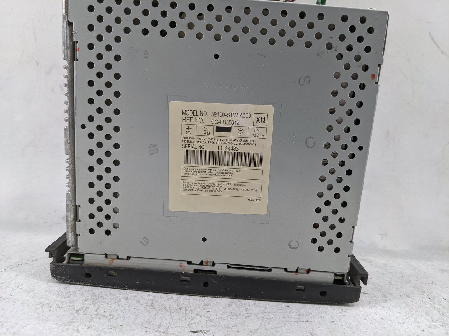 2006-2008 Honda Pilot Radio AM FM Cd Player Receiver Replacement P/N:39100-STW-A200 CQ-EH8561Z Fits Fits 2006 2007 2008 OEM 