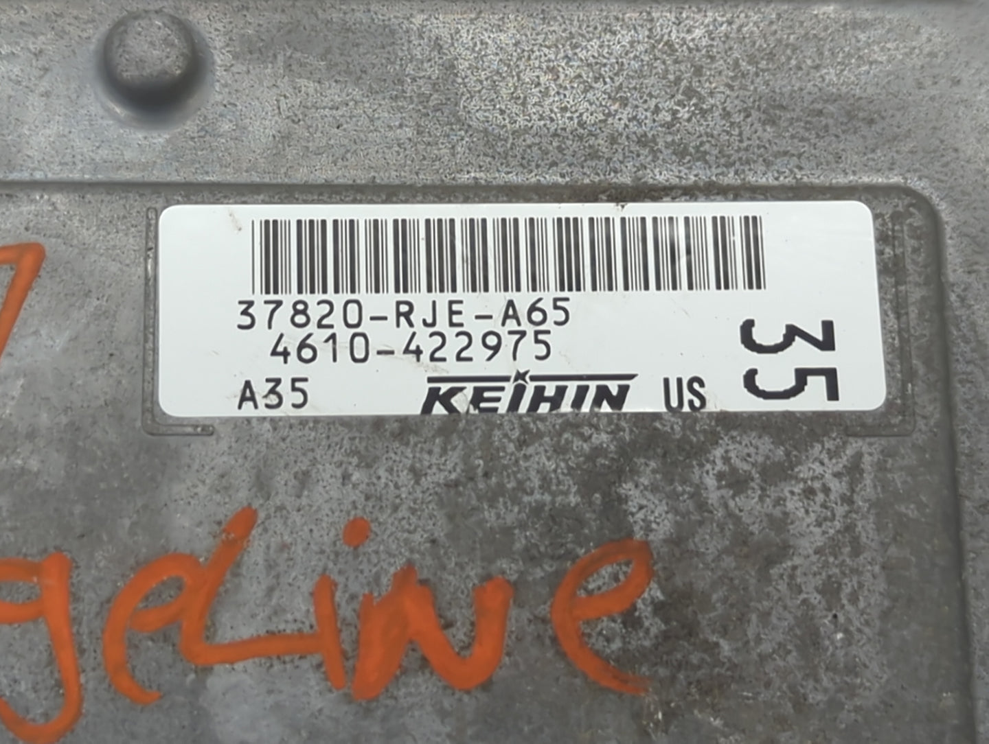 2006-2007 Honda Ridgeline PCM Engine Control Computer ECU ECM PCU OEM P/N:37820-RJE-A65 Fits Fits 2006 2007 OEM Used Auto Pa