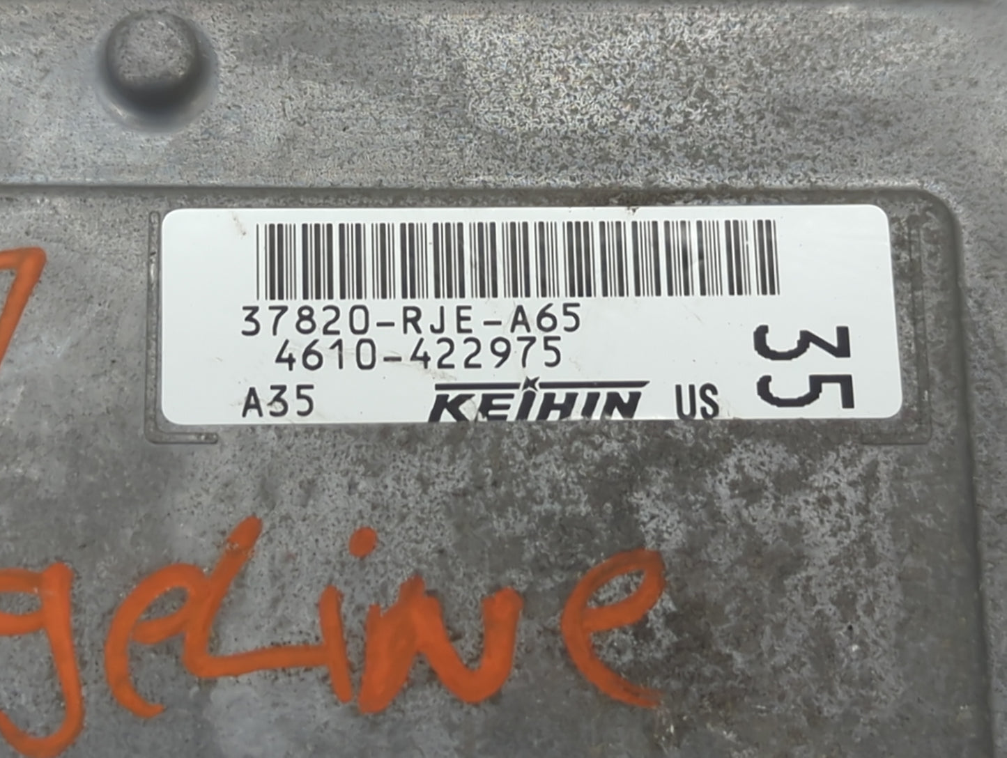 2006-2007 Honda Ridgeline PCM Engine Control Computer ECU ECM PCU OEM P/N:37820-RJE-A65 Fits Fits 2006 2007 OEM Used Auto Pa