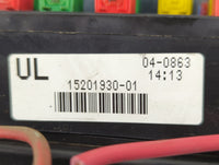 2007 Hummer H2 Fusebox Fuse Box Panel Relay Module P/N:15201930-01 Fits OEM Used Auto Parts - Oemusedautoparts1.com