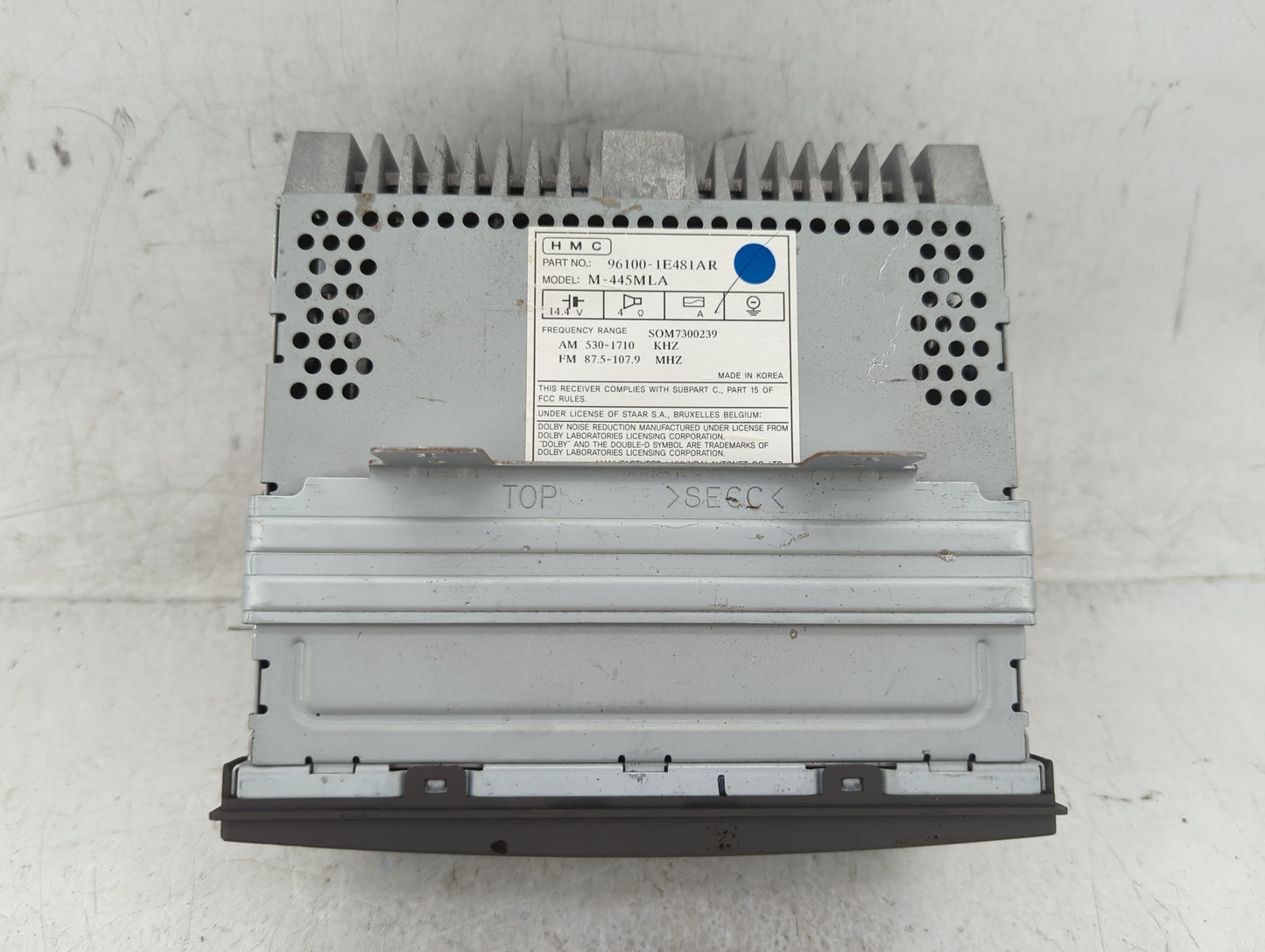 2006-2011 Hyundai Accent Radio AM FM Cd Player Receiver Replacement P/N:96100-1E481AR Fits Fits 2006 2007 2008 2009 2010 201