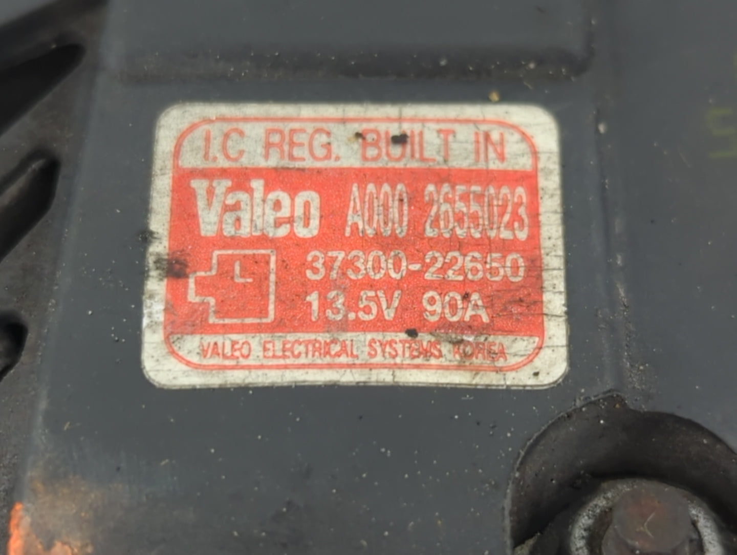 2007 Hyundai Accent Alternator Replacement Generator Charging Assembly Engine OEM P/N:37300-22650 Fits OEM Used Auto Parts -