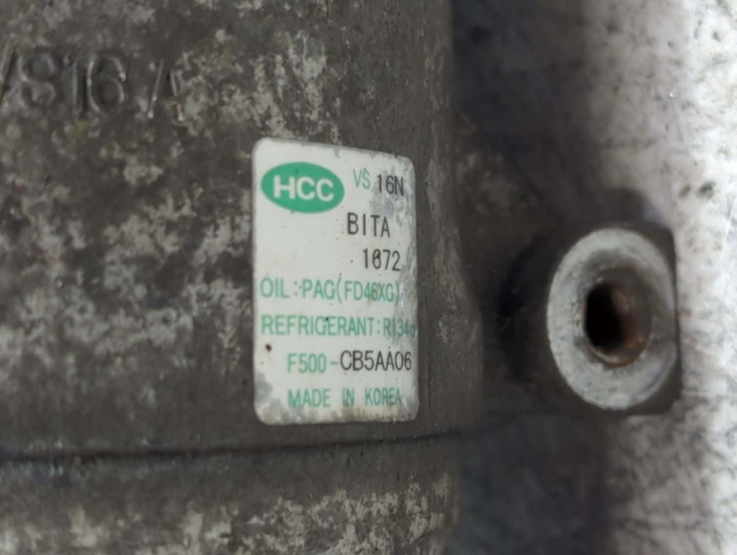 2006-2007 Hyundai Accent Air Conditioning A/c Ac Compressor Oem - Oemusedautoparts1.com