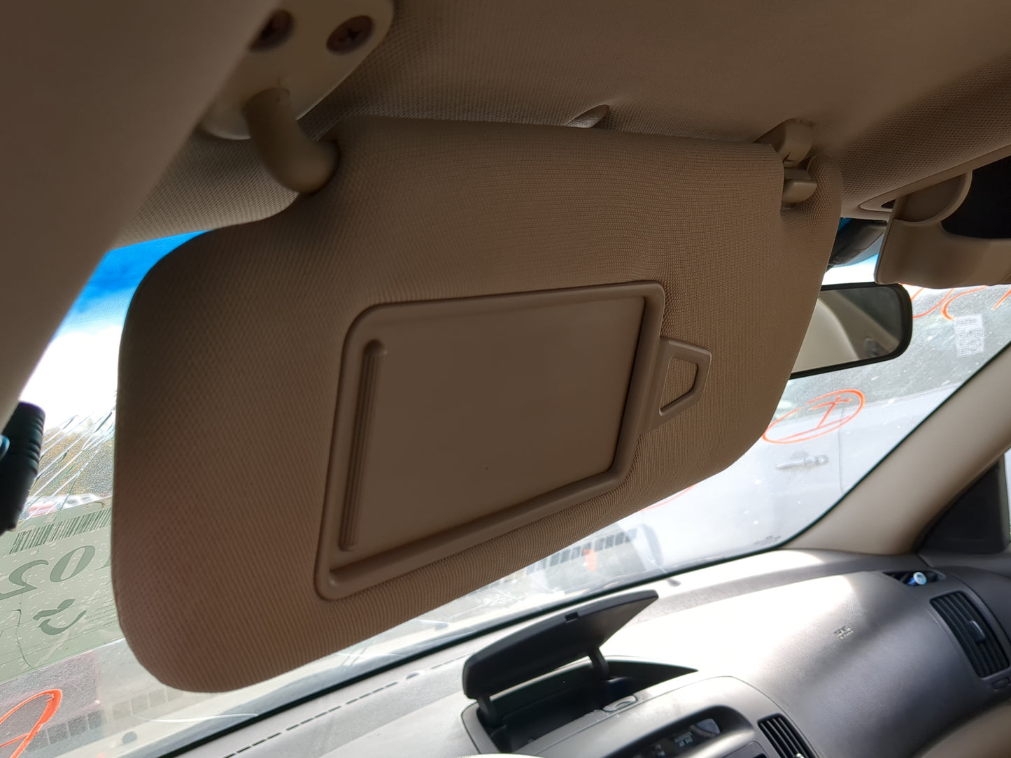 2007-2010 Hyundai Elantra Sun Visor Shade Replacement Driver Left Mirror Fits Fits 2007 2008 2009 2010 OEM Used Auto Parts -