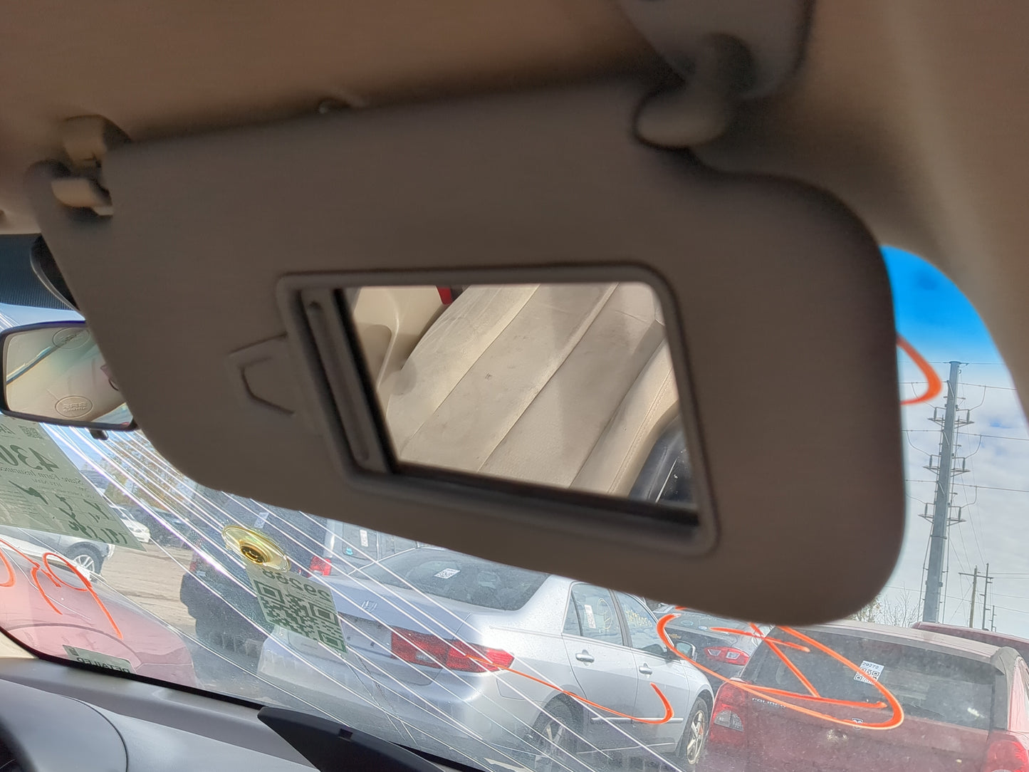 2007-2010 Hyundai Elantra Sun Visor Shade Replacement Passenger Right Mirror Fits Fits 2007 2008 2009 2010 OEM Used Auto Par