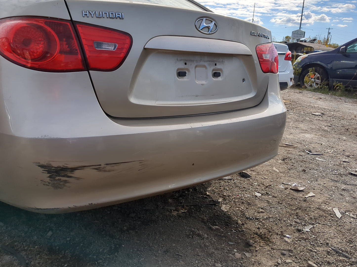 2007-2010 Hyundai Elantra Rear Bumper Assembly Oem 1216830 - Oemusedautoparts1.com