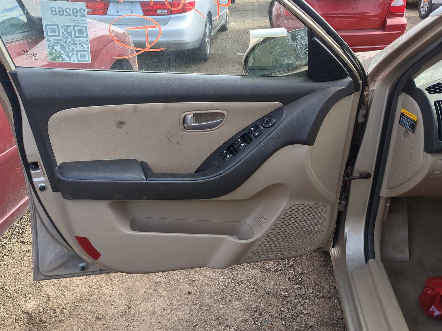 2007 Hyundai Elantra Front Left Driver Interior Door Panel Trim - Oemusedautoparts1.com
