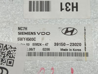 2007 Hyundai Elantra PCM Engine Control Computer ECU ECM PCU OEM P/N:5WY4503C 39150-23020, SIM2K-47 Fits OEM Used Auto Parts