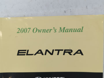 2007 Hyundai Elantra Owners Manual Book Guide P/N:A2HO-EU6ND OEM Used Auto Parts