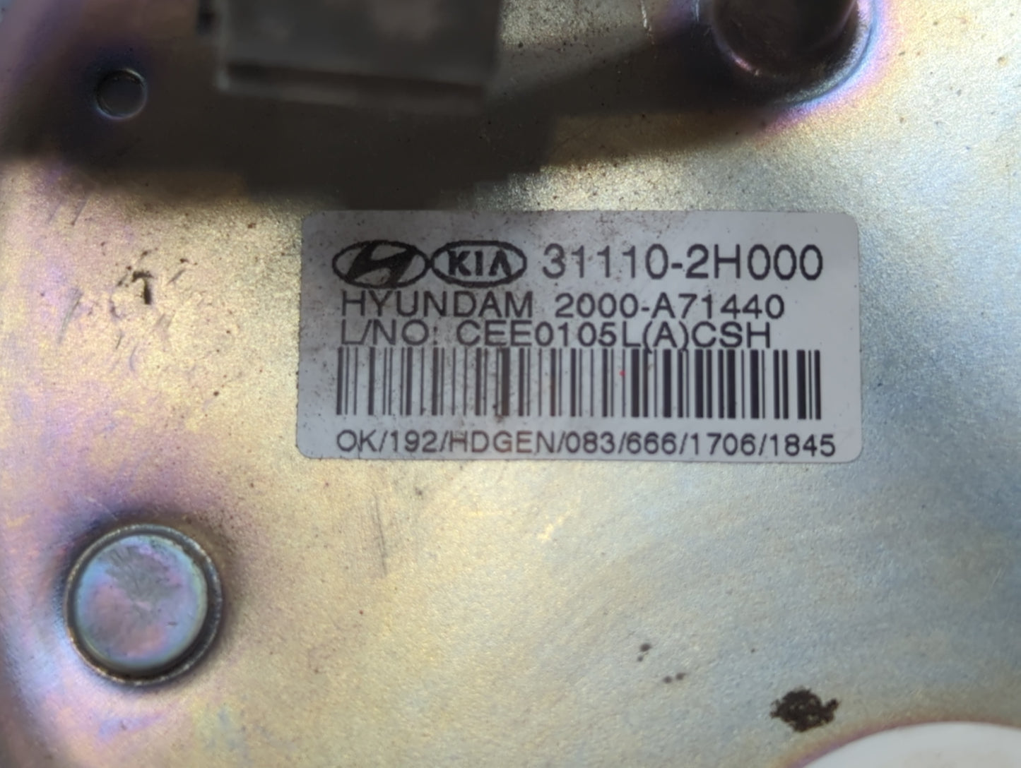 2007-2012 Hyundai Elantra Electrical Gas Fuel Pump Assembly - Oemusedautoparts1.com