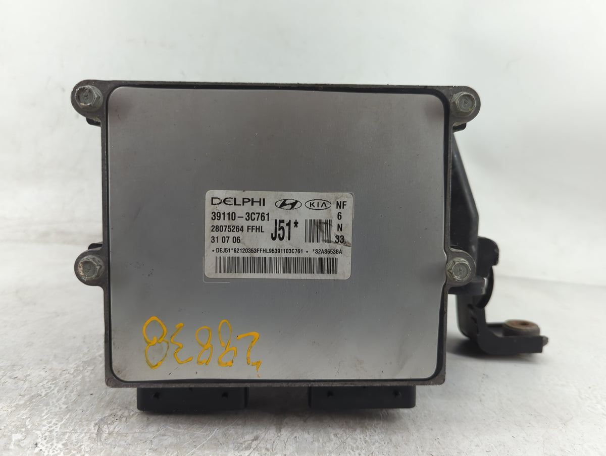 2006-2008 Hyundai Sonata PCM Engine Control Computer ECU ECM PCU OEM P/N:39110-3C761 Fits Fits 2006 2007 2008 OEM Used Auto 