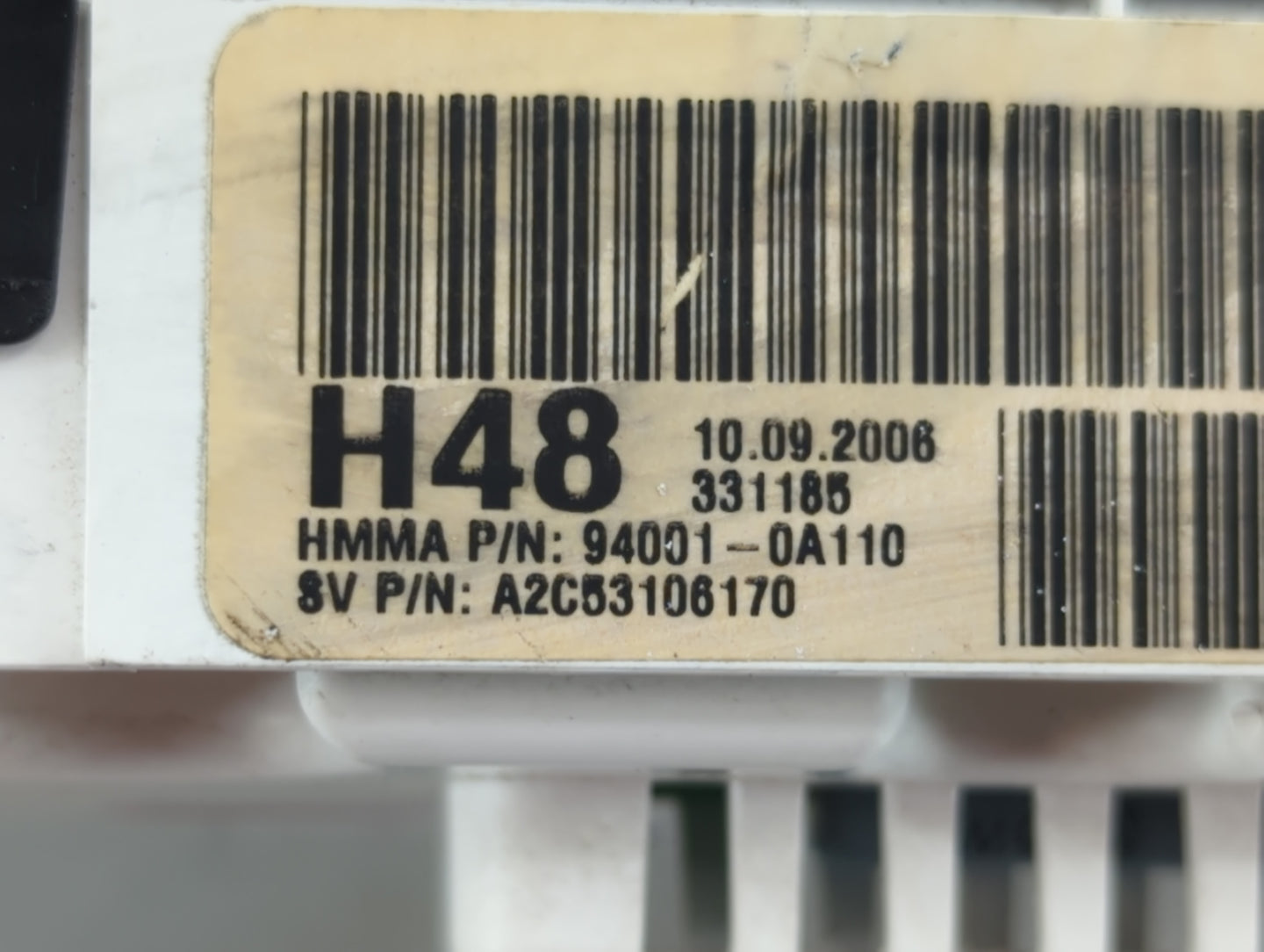 2006-2008 Hyundai Sonata Instrument Cluster Speedometer Gauges P/N:94001-0A110 Fits Fits 2006 2007 2008 OEM Used Auto Parts 