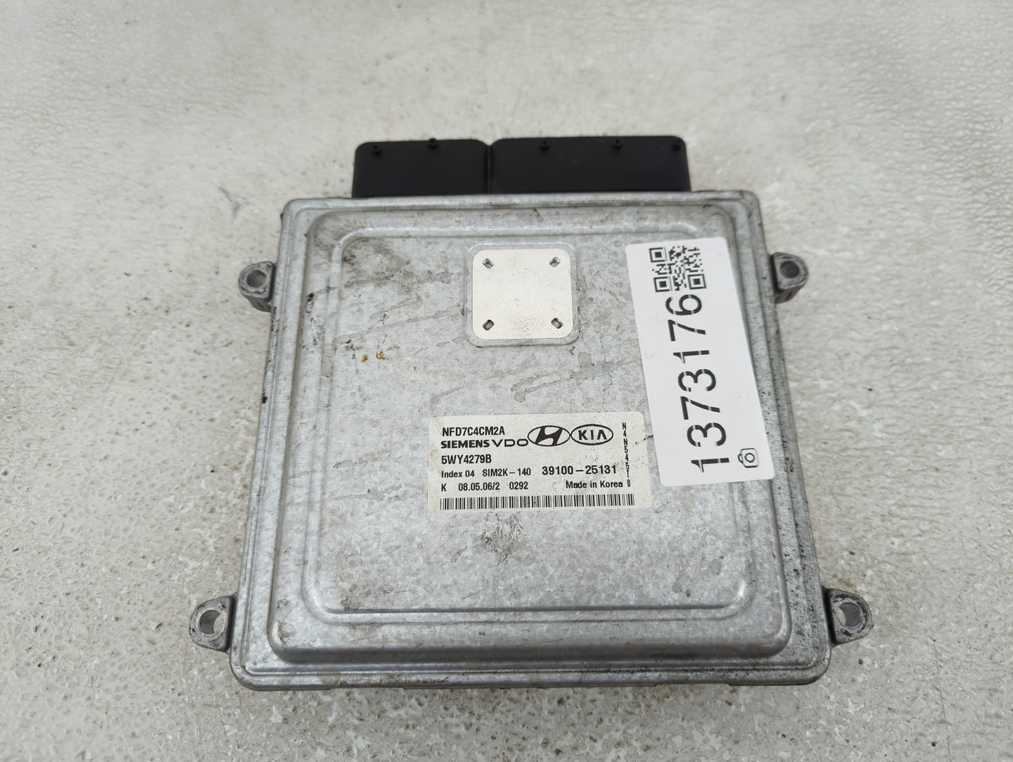2006-2008 Hyundai Sonata PCM Engine Control Computer ECU ECM PCU OEM P/N:39100-25131 Fits Fits 2006 2007 2008 OEM Used Auto 
