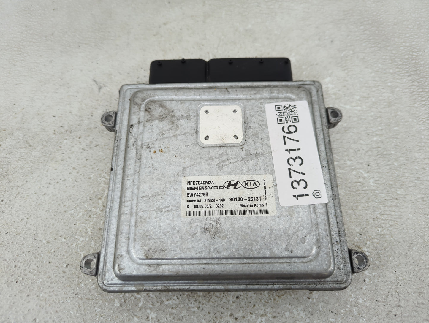 2006-2008 Hyundai Sonata PCM Engine Control Computer ECU ECM PCU OEM P/N:39100-25131 Fits Fits 2006 2007 2008 OEM Used Auto 
