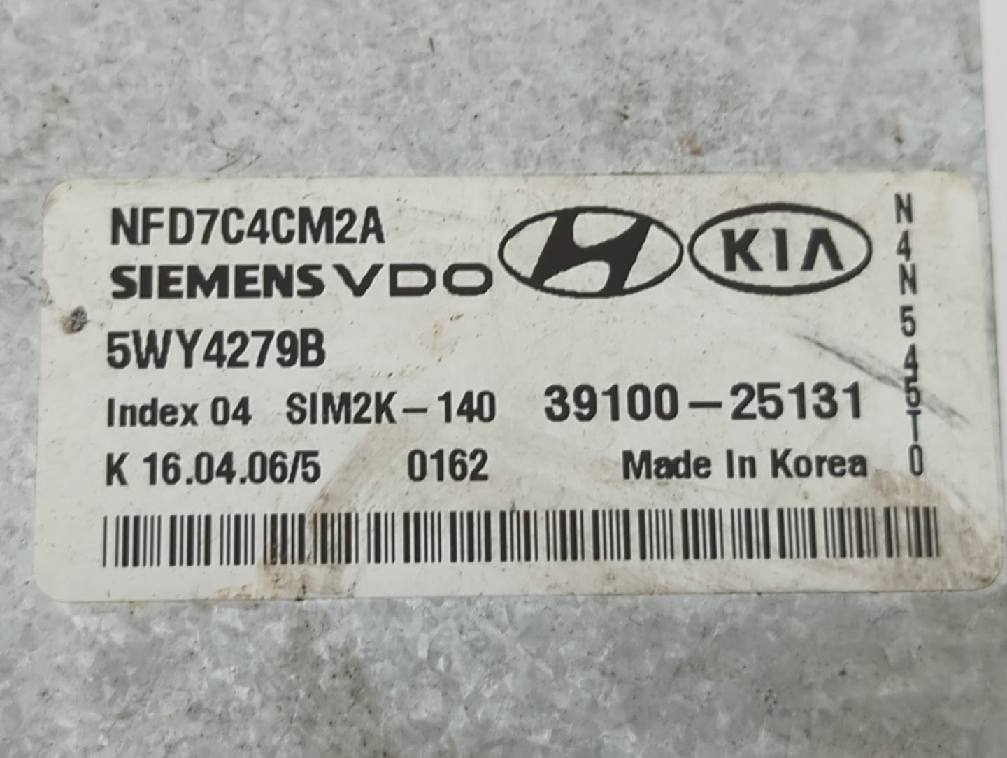 2006-2008 Hyundai Sonata PCM Engine Control Computer ECU ECM PCU OEM P/N:NFD7C4CM2A 5WY4279B, 39100-25131 Fits Fits 2006 200