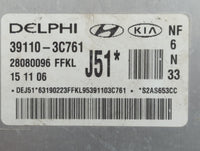 2006-2008 Hyundai Sonata PCM Engine Control Computer ECU ECM PCU OEM P/N:39110-3C761 Fits Fits 2006 2007 2008 OEM Used Auto 