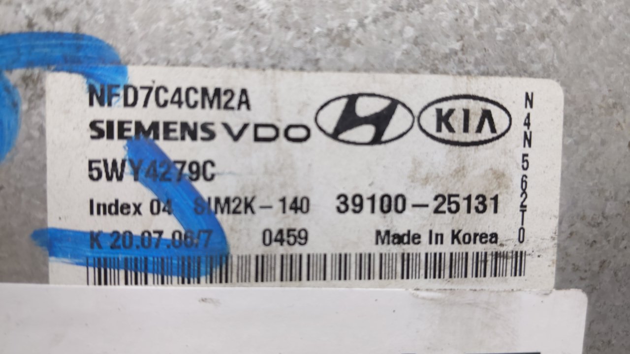 2007 Hyundai Sonata PCM Engine Control Computer ECU ECM PCU OEM P/N:39100-25131 Fits OEM Used Auto Parts - Oemusedautoparts1