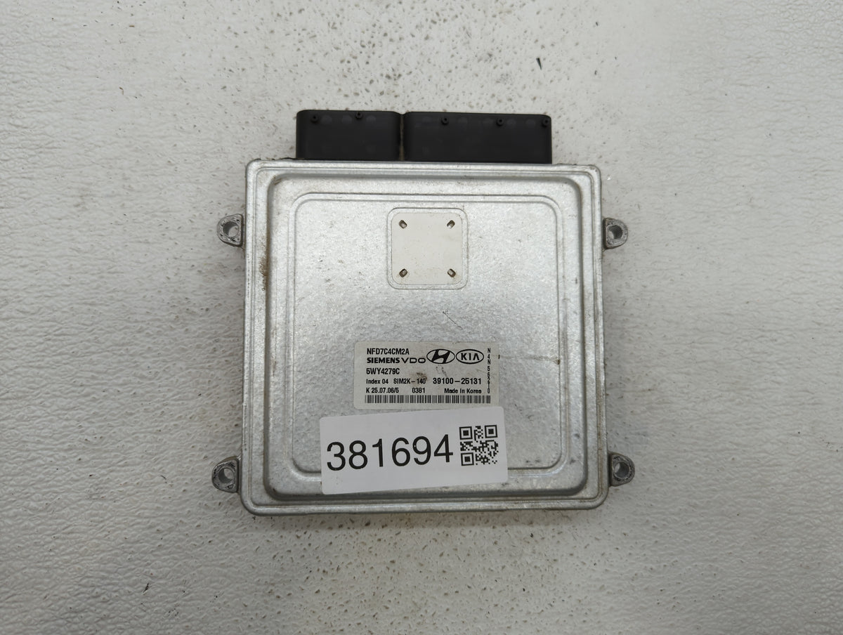 2007 Hyundai Sonata Radio AM FM Cd Player Receiver Replacement P/N:39100-25131 Fits Fits 2005 2006 2008 2009 OEM Used Auto P