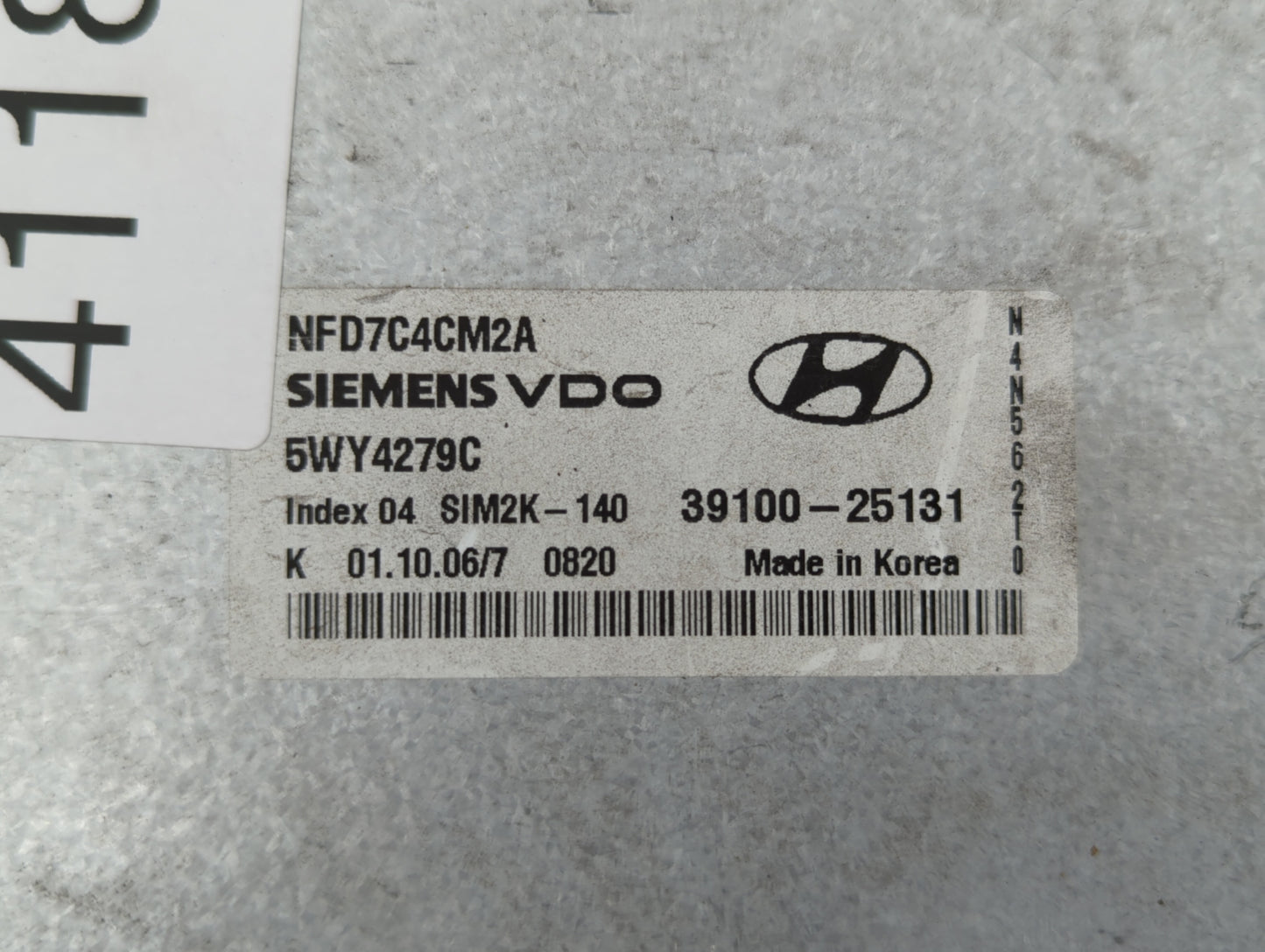 2006-2008 Hyundai Sonata PCM Engine Control Computer ECU ECM PCU OEM P/N:39100-25131 39100-25135 Fits Fits 2006 2007 2008 OE