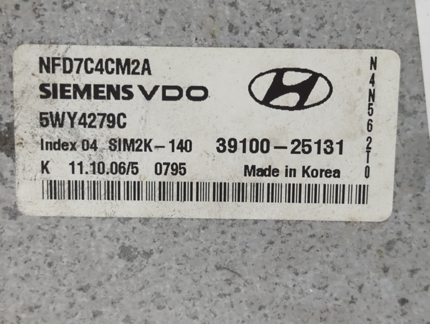 2006-2008 Hyundai Sonata PCM Engine Control Computer ECU ECM PCU OEM P/N:39100-25131 39100-25135 Fits Fits 2006 2007 2008 OE