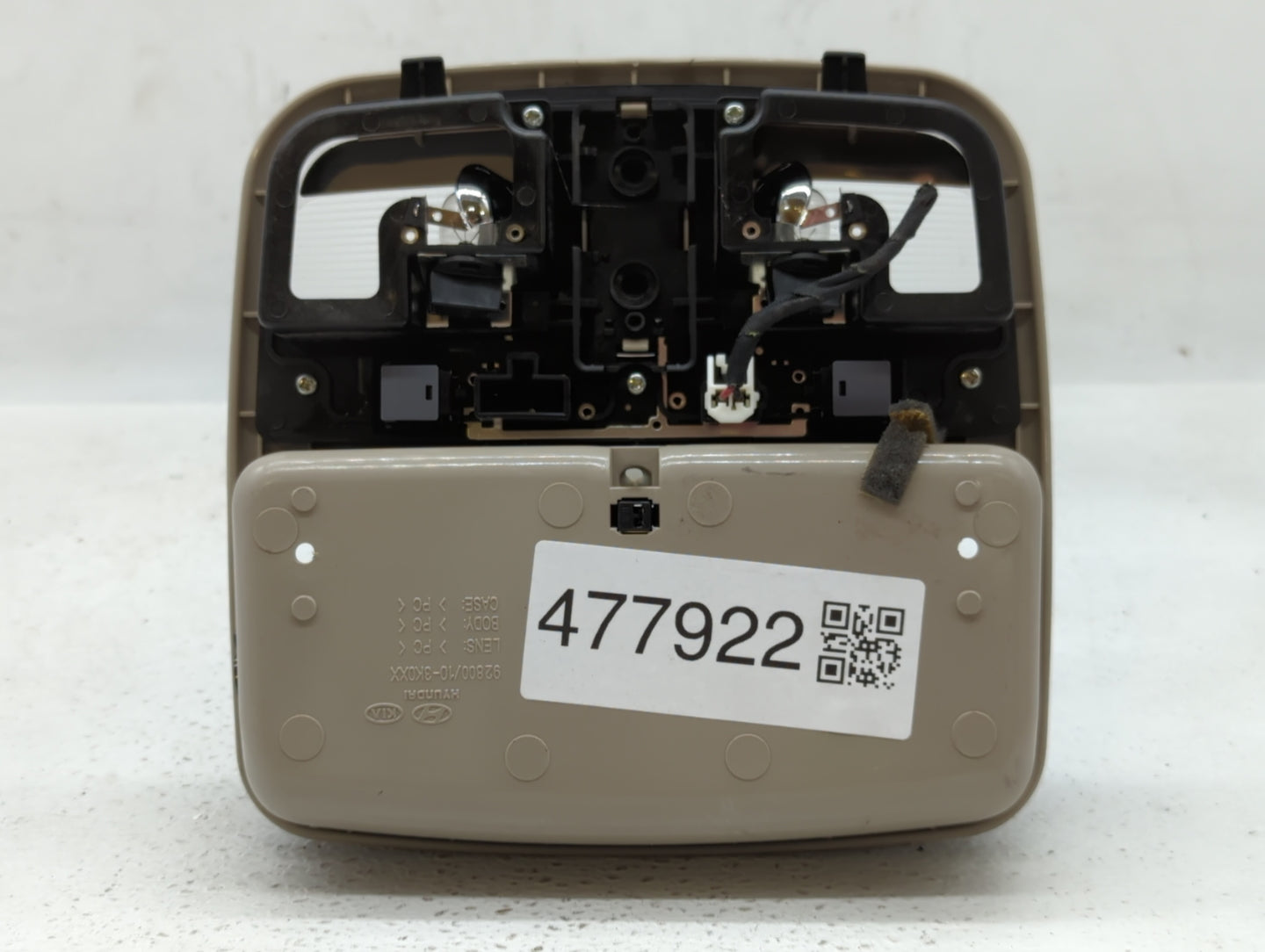 2007 Hyundai Sonata Overhead Roof Console Interior Dome Light Beige - Oemusedautoparts1.com