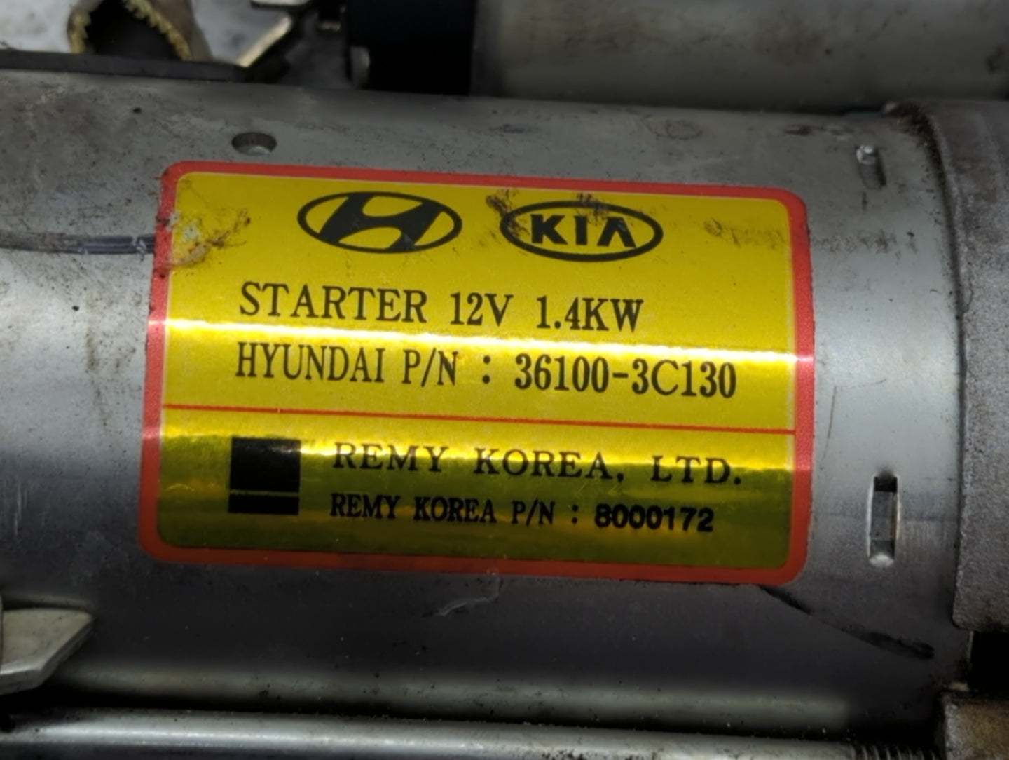 2007 Hyundai Sonata Car Starter Motor Solenoid OEM P/N:36100-3C130 Fits OEM Used Auto Parts - Oemusedautoparts1.com