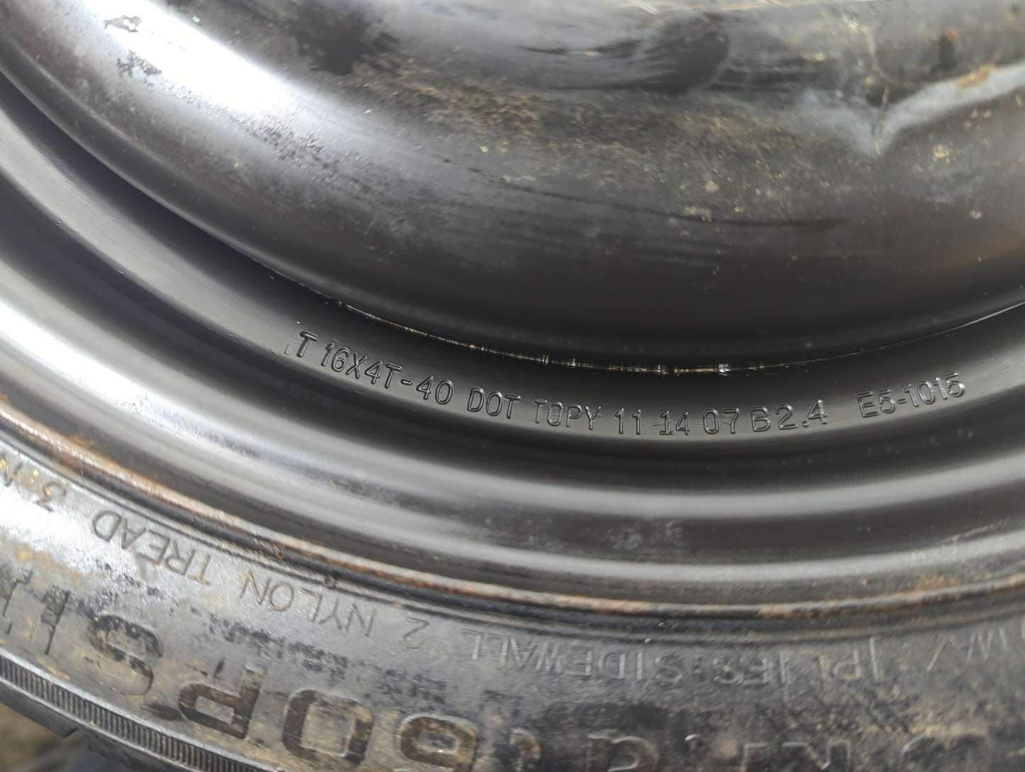 2006-2015 Hyundai Tucson Spare Donut Tire Wheel Rim Oem 1120374 - Oemusedautoparts1.com