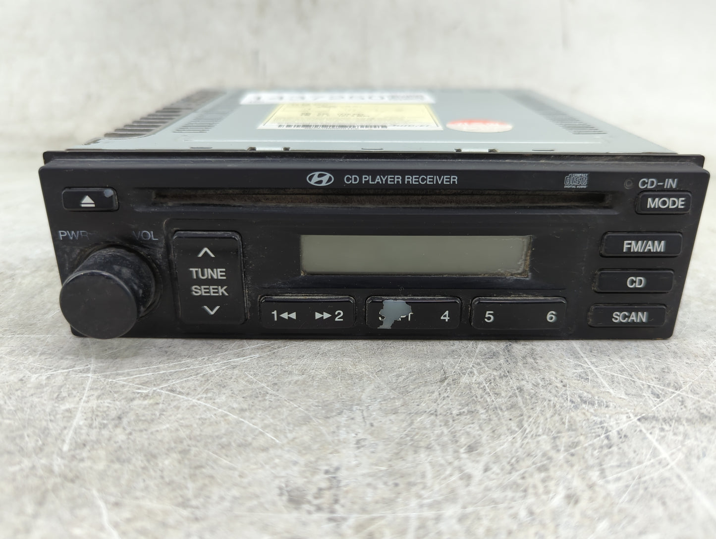 2007 Hyundai Tucson Radio AM FM Cd Player Receiver Replacement P/N:96160-2E101 Fits OEM Used Auto Parts - Oemusedautoparts1.