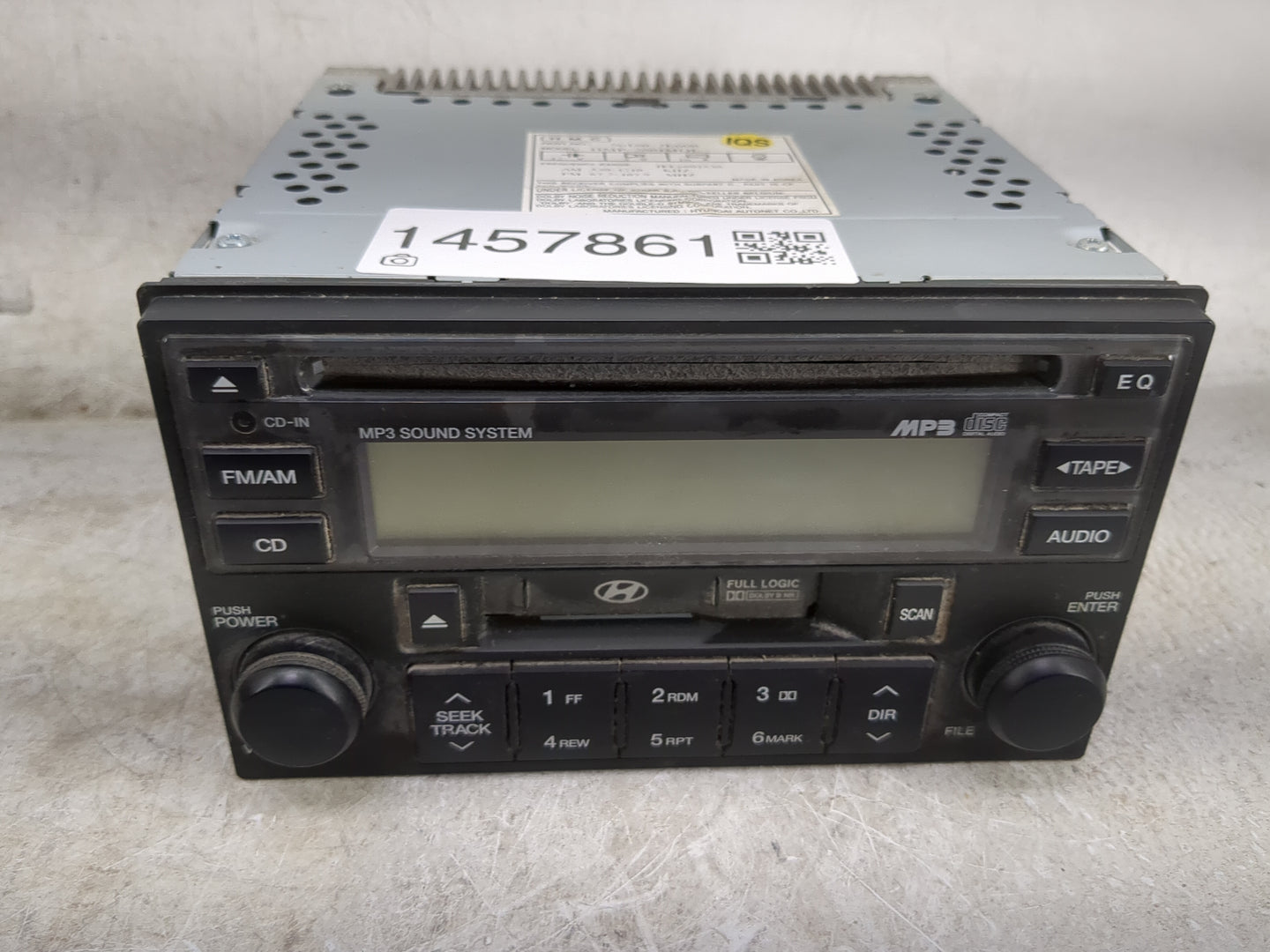 2005-2008 Hyundai Tucson Radio AM FM Cd Player Receiver Replacement P/N:96180-2E600 Fits Fits 2005 2006 2007 2008 OEM Used A