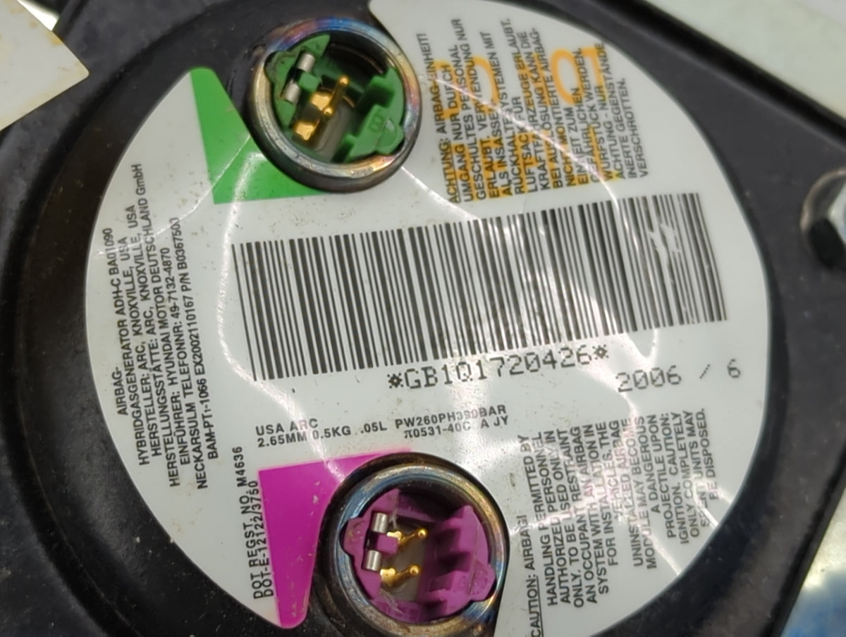 2007 Hyundai Tucson Air Bag Driver Left Steering Wheel Mounted 1458568 - Oemusedautoparts1.com