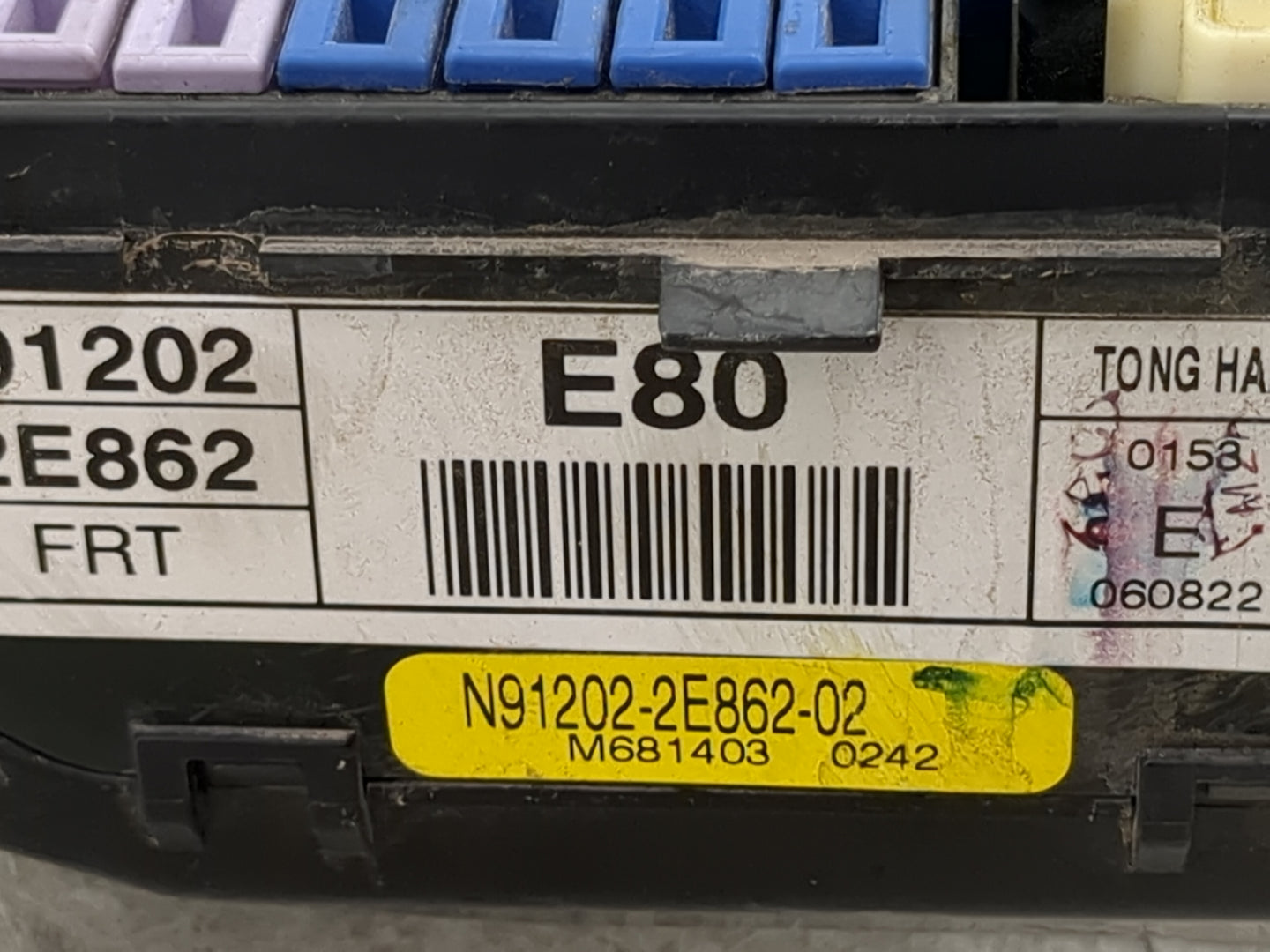 2005-2009 Hyundai Tucson Fusebox Fuse Box Panel Relay Module P/N:91202-2E862 N91202-2E862-02 Fits Fits 2005 2006 2007 2008 2