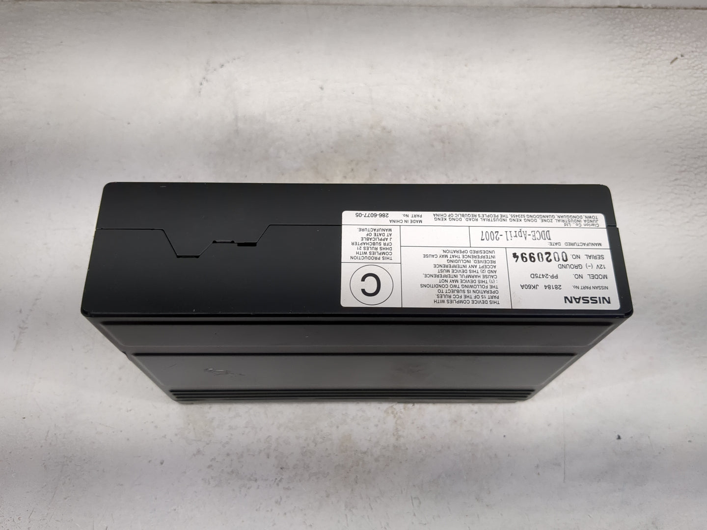 2007-2008 Infiniti G35 Radio Cd Changer 28184jk60a|pp-2475d|296-6077-05 - Oemusedautoparts1.com