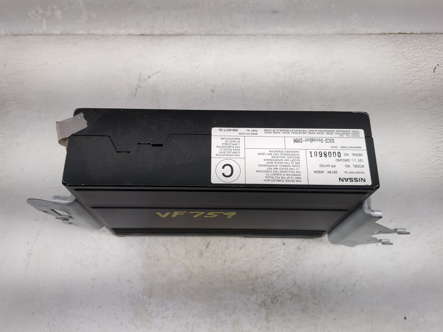2007-2008 Infiniti G35 Radio Cd Changer 28184 Jk60a|pp-2475d|286-6077-05 - Oemusedautoparts1.com