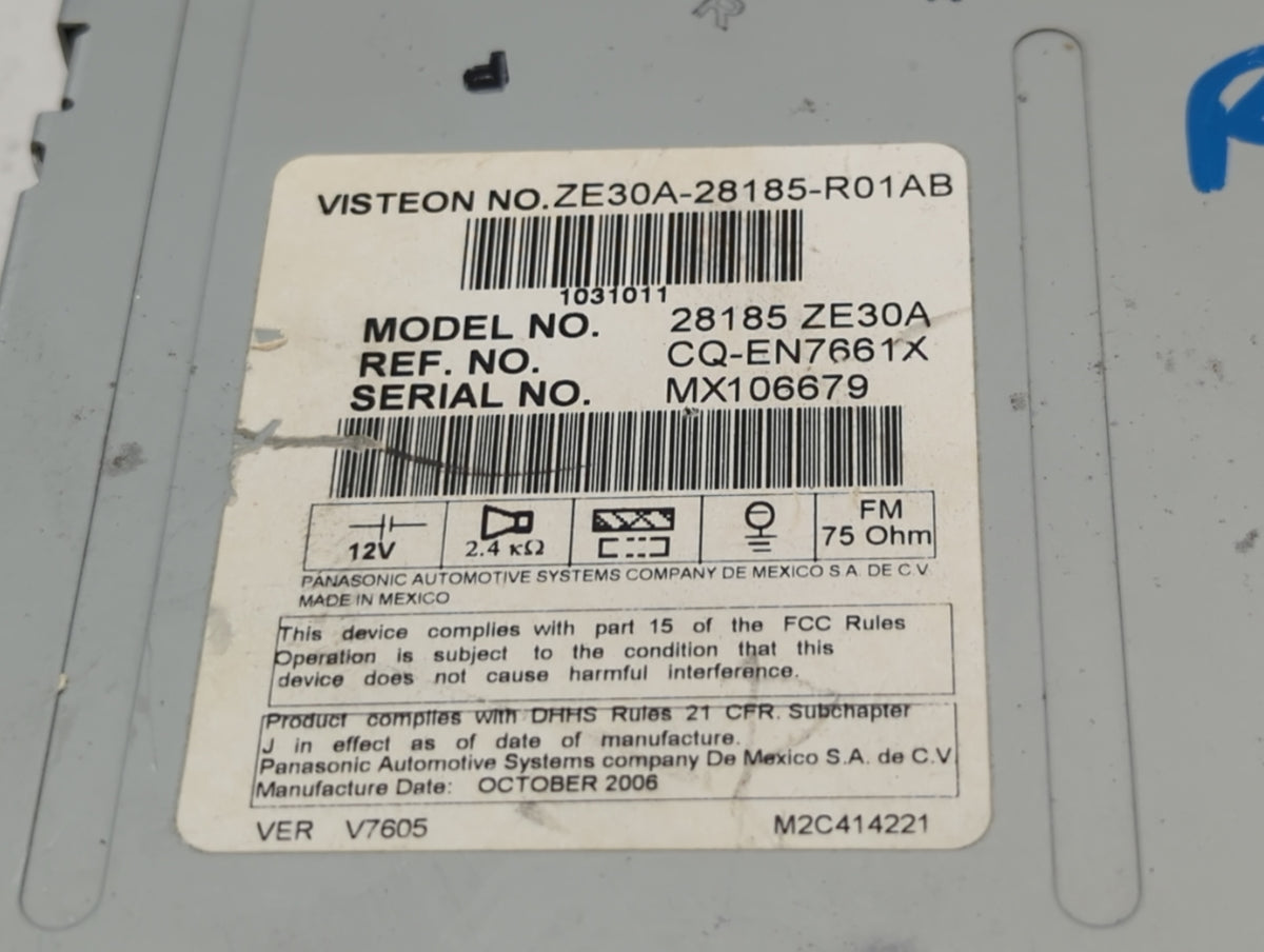 2007-2007 Infiniti Qx56 Am Fm Cd Player Radio Receiver - Oemusedautoparts1.com
