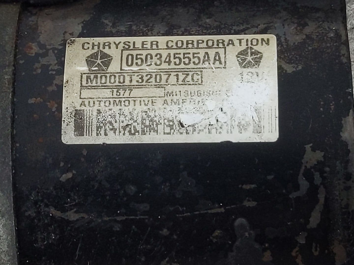 2007 Jeep Compass Car Starter Motor Solenoid OEM P/N:05034555AA Fits OEM Used Auto Parts - Oemusedautoparts1.com