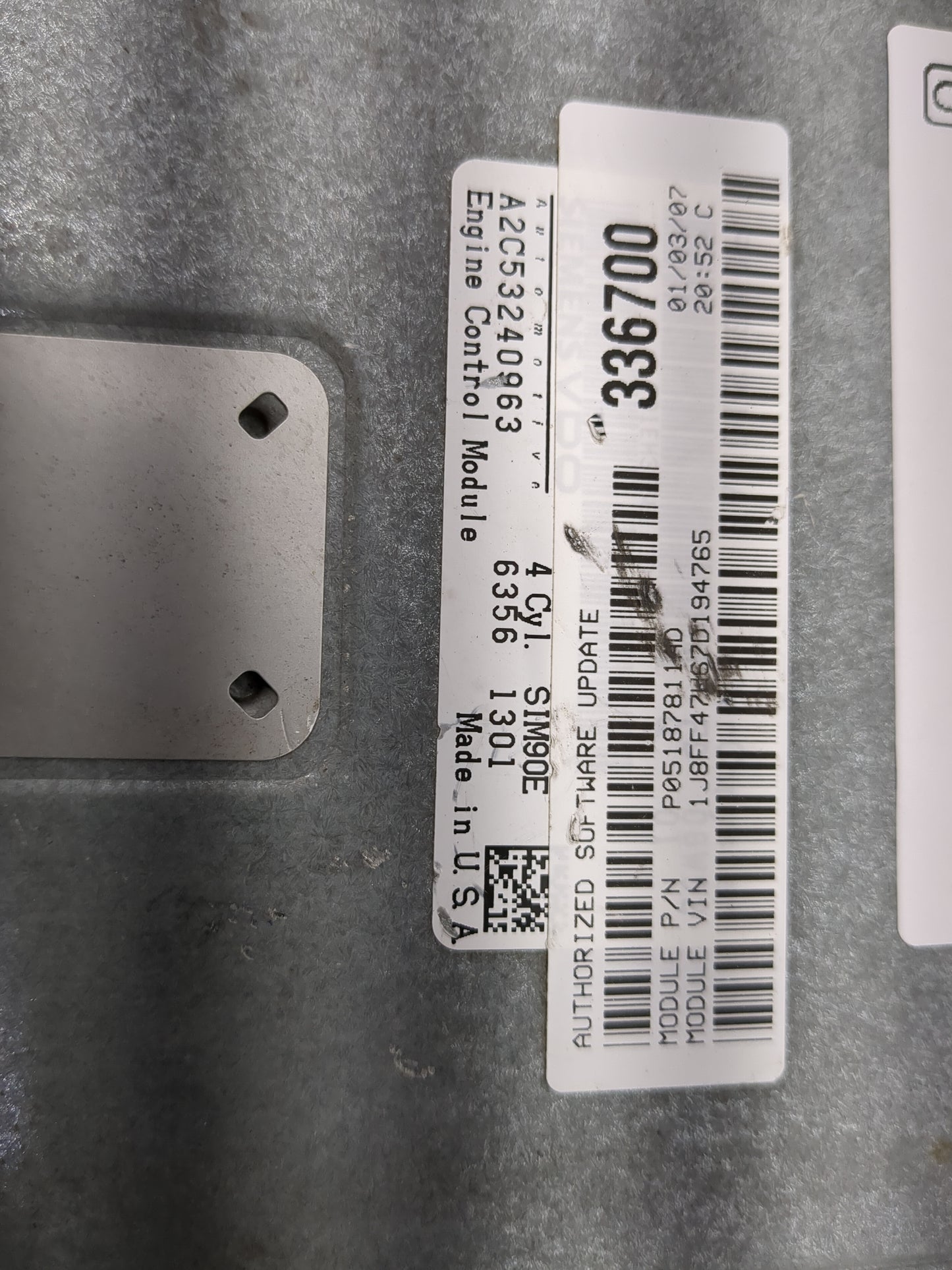 2007-2010 Jeep Compass PCM Engine Control Computer ECU ECM PCU OEM P/N:A2C53240963 P05187811AD Fits Fits 2007 2008 2009 2010