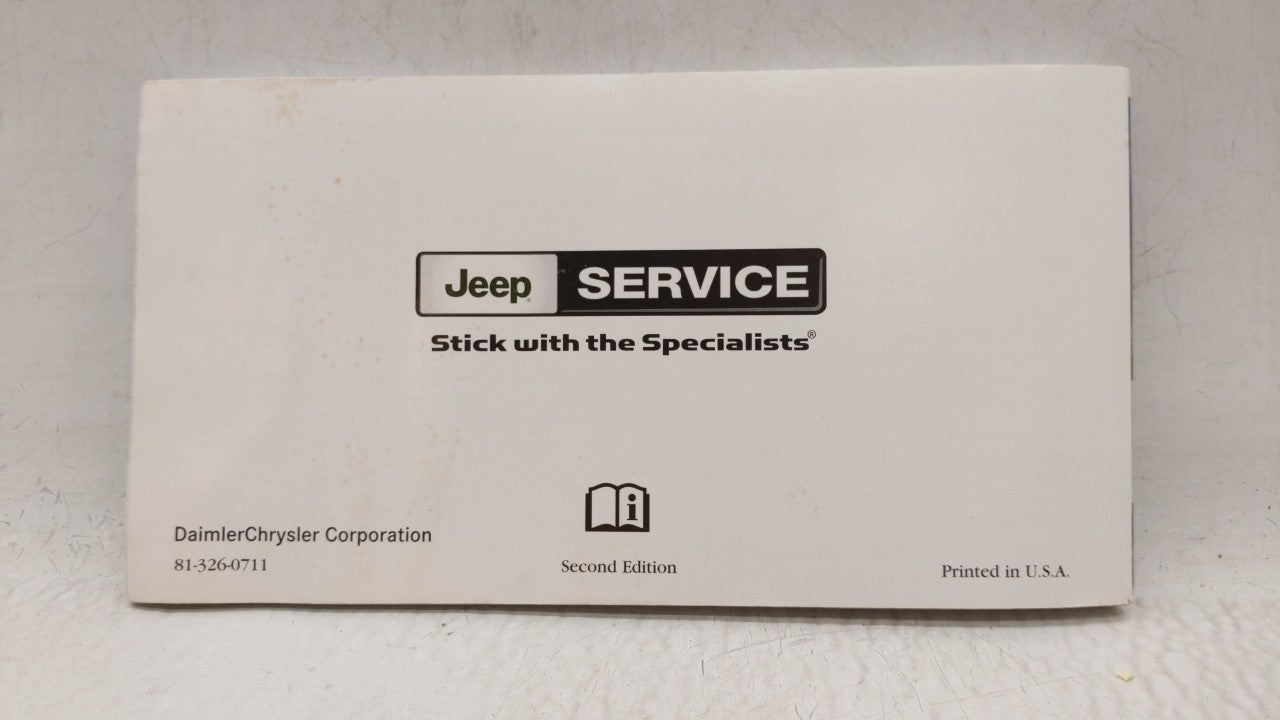 2007 Jeep Compass Owners Manual Book Guide OEM Used Auto Parts - Oemusedautoparts1.com