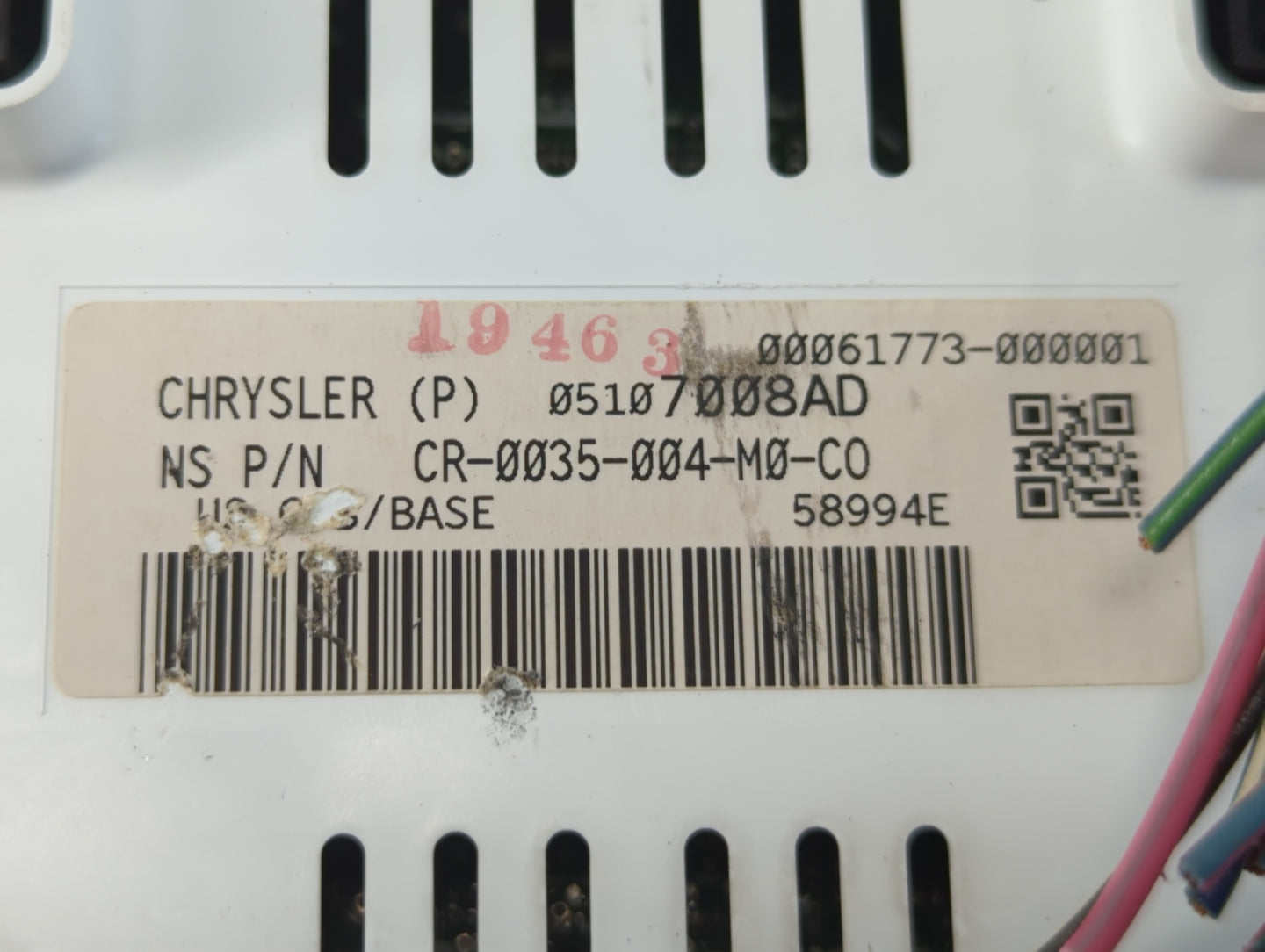 2007 Jeep Compass Instrument Cluster Speedometer Gauges P/N:05107008AD CR-0035-004-M0-C0 Fits OEM Used Auto Parts - Oemuseda