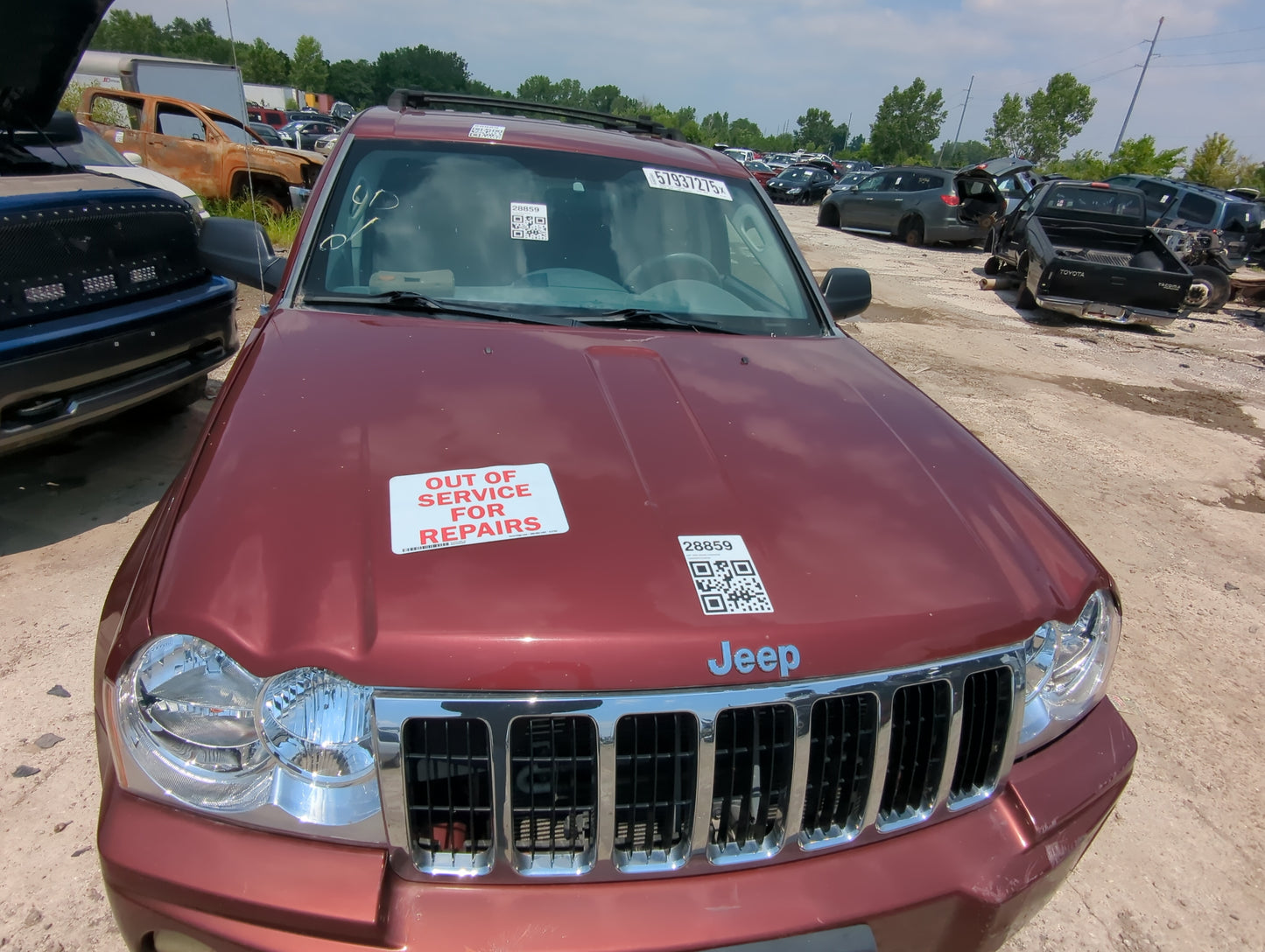 2005-2010 Jeep Grand Cherokee Hood Oem - Oemusedautoparts1.com
