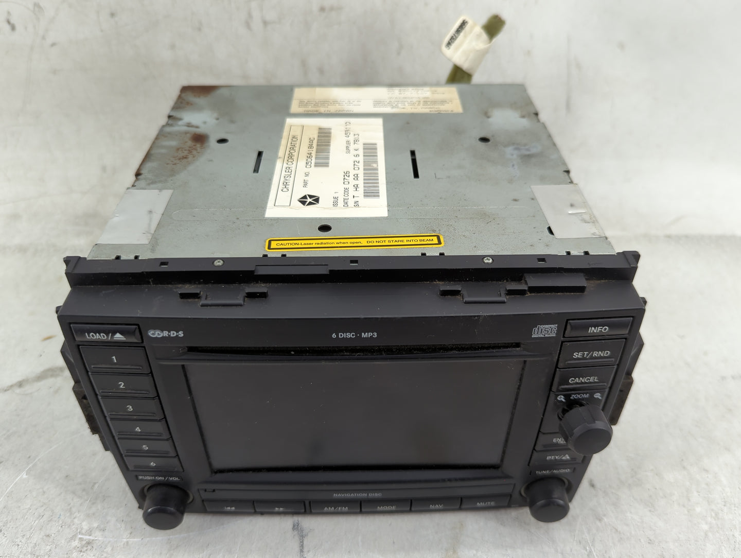 2005-2007 Jeep Grand Cherokee Radio AM FM Cd Player Receiver Replacement P/N:05064184AC Fits Fits 2005 2006 2007 2008 OEM Us