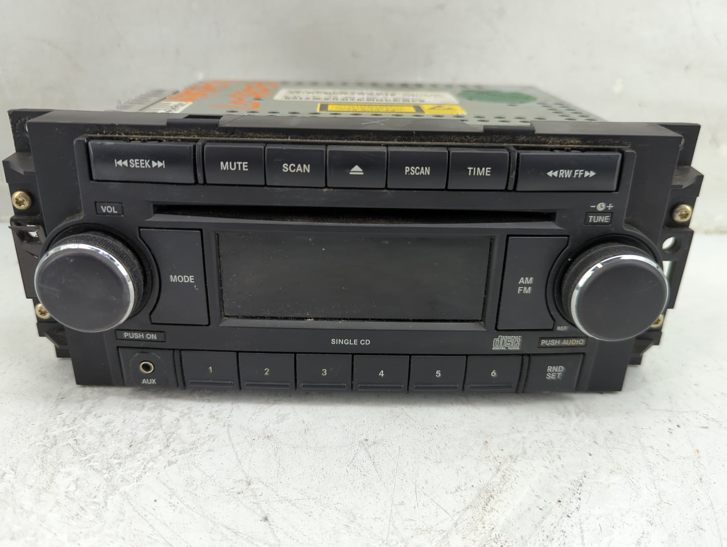 2005-2007 Jeep Grand Cherokee Radio AM FM Cd Player Receiver Replacement P/N:P05064171AK Fits Fits 2005 2006 2007 OEM Used A