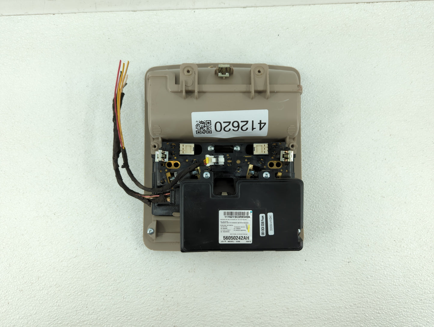 2007 Jeep Grand Cherokee Overhead Roof Console Grey - Oemusedautoparts1.com