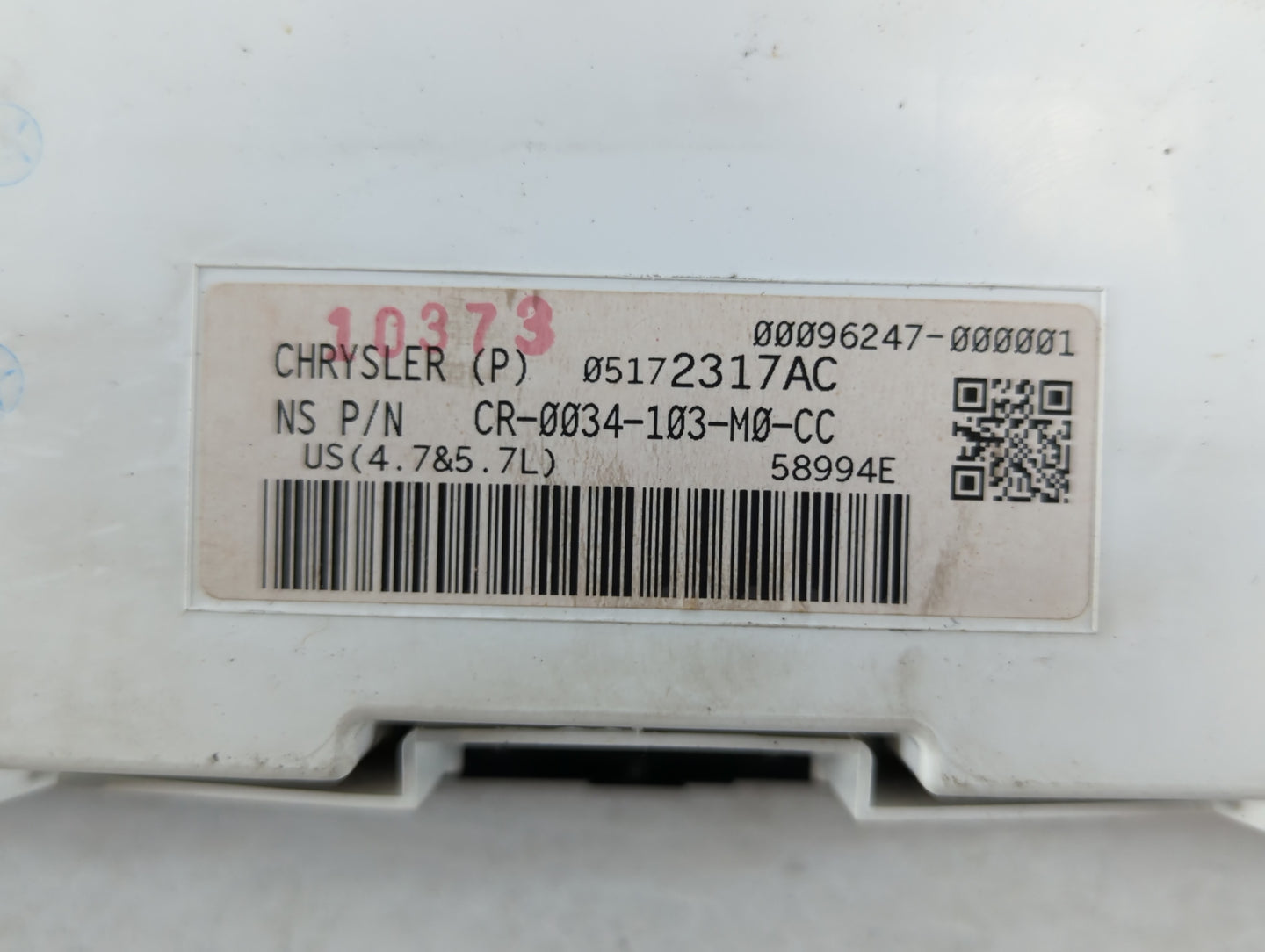 2007 Jeep Grand Cherokee Instrument Cluster Speedometer Gauges P/N:CR-0034-103-M0-CC 05172317AC Fits OEM Used Auto Parts - O